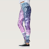 Mittelalterliche Lady, Ritterhorseback Lila Blaues Leggings (Links)