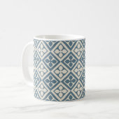 Mittelalterliche Leaf Tiles - Schieferblauer Kaffe Kaffeetasse (Vorderseite Links)