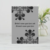 Mittelalterliche Lilie Einladung (Stehend Vorderseite)