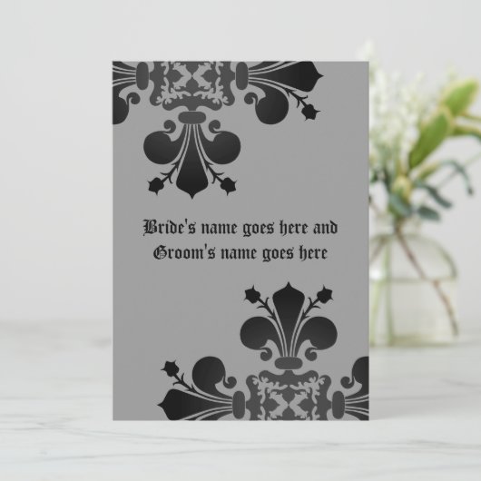 Mittelalterliche Lilie Einladung (Stehend Vorderseite)