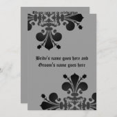 Mittelalterliche Lilie Einladung (Vorne/Hinten)