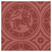 Mittelalterliche Löwen, dunkelrot Stoff (Nahaufnahme)