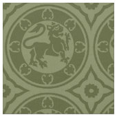 Mittelalterliche Löwen, grün Stoff (Nahaufnahme)