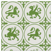 mittelalterliche Löwen und Griffins Stoff (Nahaufnahme)