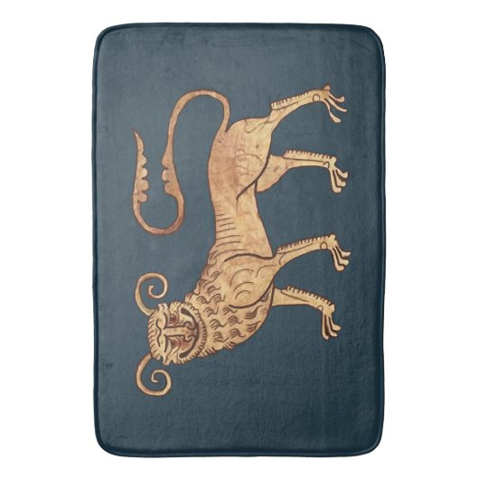 Mittelalterliche Manticore Große Badematte (Vorderseite Vertikal)