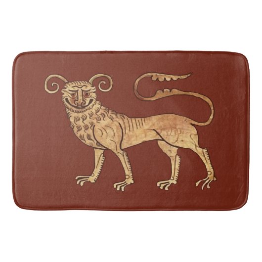 Mittelalterliche Manticore Große Badematte (Vorderseite)