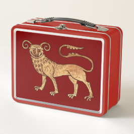 mittelalterliche Manticore-Metall-Lunchbox Metall Brotdose