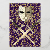 Mittelalterliche Masquerade Sweet 16 Einladung (Rückseite)