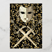 Mittelalterliche Masquerade Sweet 16 Einladung (Rückseite)