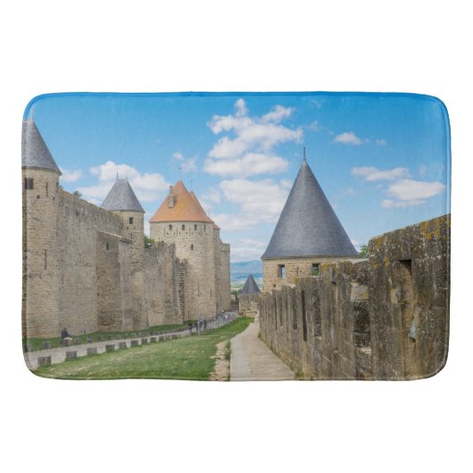 Mittelalterliche Mauern von Carcassonne Badematte (Vorderseite)