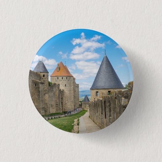 Mittelalterliche Mauern von Carcassonne Button (Vorderseite)