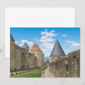Mittelalterliche Mauern von Carcassonne Dankeskarte (Vorne/Hinten)