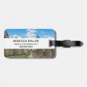 Mittelalterliche Mauern von Carcassonne Gepäckanhänger (Rückseite horizontal)