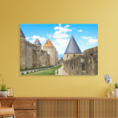 Mittelalterliche Mauern von Carcassonne Leinwanddruck (Insitu (Wohnzimmer))