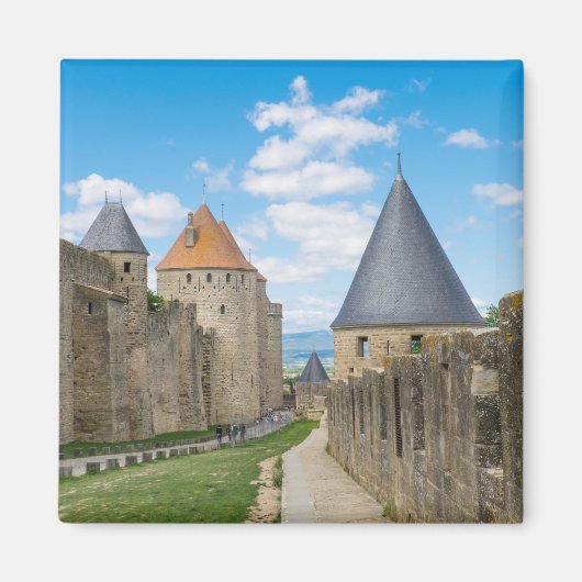 Mittelalterliche Mauern von Carcassonne Magnet (Vorne)
