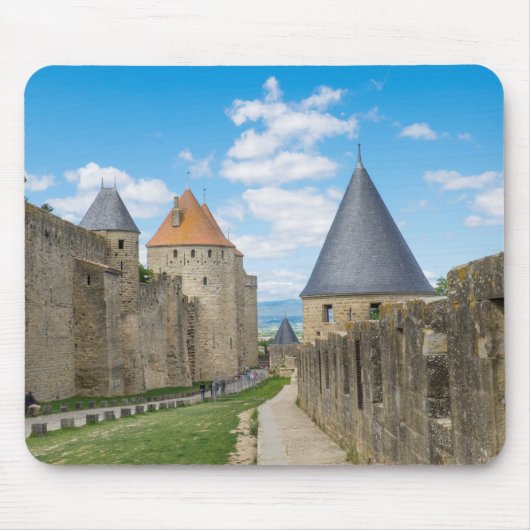 Mittelalterliche Mauern von Carcassonne Mousepad (Vorne)
