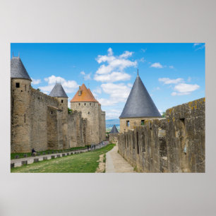 Mittelalterliche Mauern von Carcassonne Poster