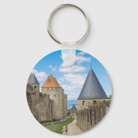 Mittelalterliche Mauern von Carcassonne Schlüsselanhänger (Vorderseite)