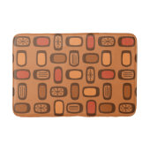 Mittelalterliche MCM gerundete Rechtecke Burnt Ora Badematte (Vorderseite)