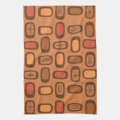 Mittelalterliche MCM gerundete Rechtecke Burnt Ora Geschirrtuch (Vertikal)