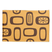 Mittelalterliche MCM-Rundrechtecke Orange Kissenbezug (Rückseite)