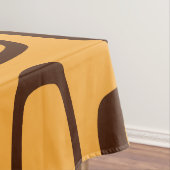 Mittelalterliche MCM-Rundrechtecke Orange Tischdecke (Beispiel)