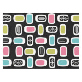 Mittelalterliche MCM Rundrechtecke schwarz farbig Tischdecke (Vorderseite (Horizontal))