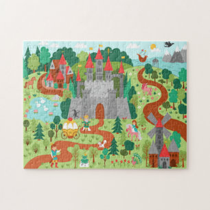 Mittelalterliche Messe Königreich Fantastische Ber Puzzle