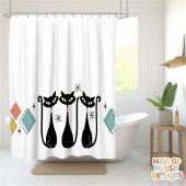 Mittelalterliche Mittelröhre Atomkatzenrosa Duschvorhang