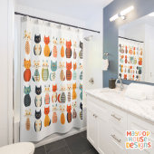 Mittelalterliche Mittelröhre Atomkatzenrosa Duschvorhang