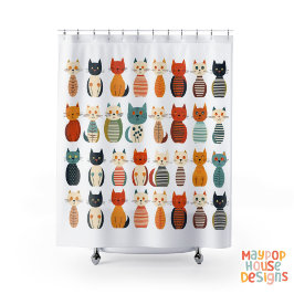 Mittelalterliche Mittelröhre Atomkatzenrosa Duschvorhang