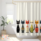 Mittelalterliche Mittelröhre Atomkatzenrosa Duschvorhang