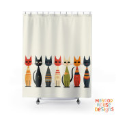 Mittelalterliche Mittelröhre Atomkatzenrosa Duschvorhang