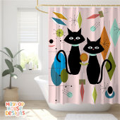 Mittelalterliche Mittelröhre Atomkatzenrosa Duschvorhang