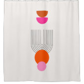 Mittelalterliche Moderne 03 Abstrakt Arch Pink Ora Duschvorhang (Vorderseite)