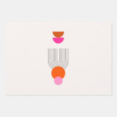 Mittelalterliche Moderne 03 Abstrakt Arch Pink Ora Geschenkpapier Set (Vorderseite)