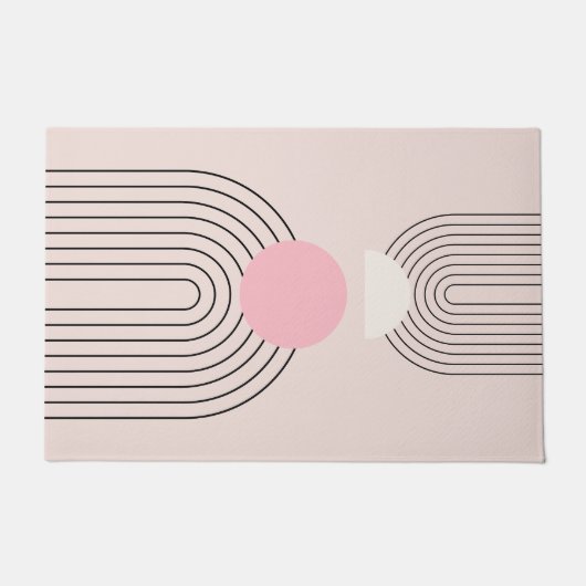 Mittelalterliche Moderne 06 Blush Pink Boho Arch Fußmatte (Vorderseite)