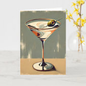 Mittelalterliche Moderne 1 Olive Martini Malerei Karte (Gelbe Blume)