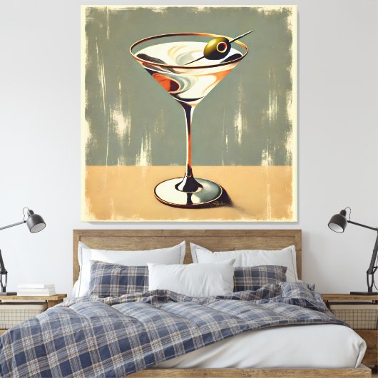 Mittelalterliche Moderne 1 Olive Martini Malerei Leinwanddruck (Insitu (Schlafzimmer))
