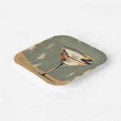 Mittelalterliche Moderne 1 Olive Martini Malerei Pappteller (Gewinkelt)