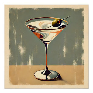 Mittelalterliche Moderne 1 Olive Martini Malerei Poster