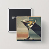 Mittelalterliche Moderne 2 Live Martini Cocktail S Button (Vorne & Hinten)