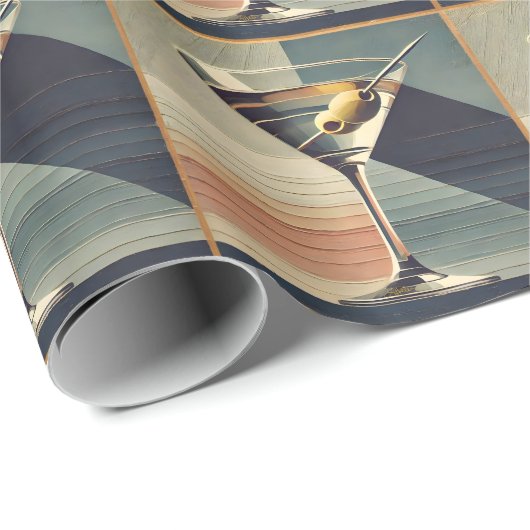 Mittelalterliche Moderne 2 Live Martini Cocktail S Geschenkpapier (Rolleneckpunkt)