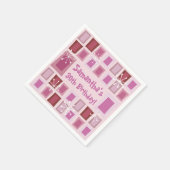 Mittelalterliche Moderne 30. Geburtstagspink Serviette (Ecke)