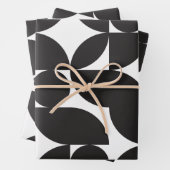 Mittelalterliche Moderne Abstrakt 26 Schwarz/Weiß Geschenkpapier Set (Beispiel)