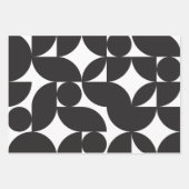 Mittelalterliche Moderne Abstrakt 26 Schwarz/Weiß Geschenkpapier Set (Vorderseite)