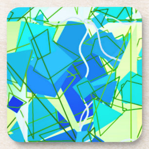 Mittelalterliche Moderne Abstrakt, Aqua & Cerulean Getränkeuntersetzer