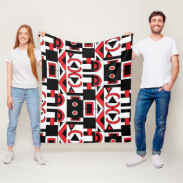 Mittelalterliche moderne Abstrakt Geometrie Fleecedecke