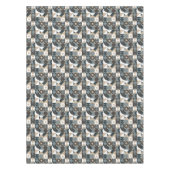 Mittelalterliche Moderne Abstrakt-grau-neutrale Tischdecke (Vorderseite)