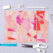 Mittelalterliche Moderne Abstrakt, Korallenrosa &  Seidenpapier (Handwerk)